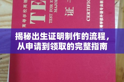乃东揭秘出生证明制作的流程，从申请到领取的完整指南